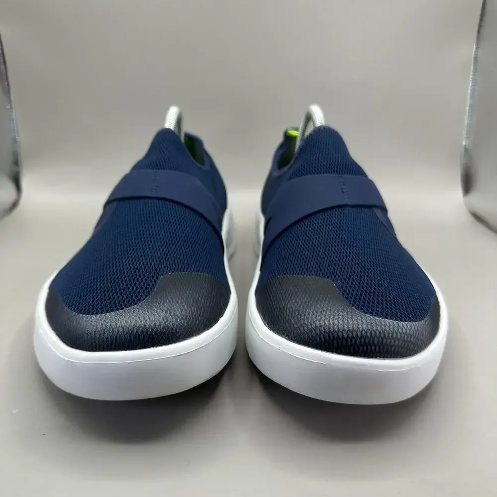 OOFOS OOmg Low Mesh Shoes Mens Size 10.5 Navy Blue Recovery Slip On Comfort